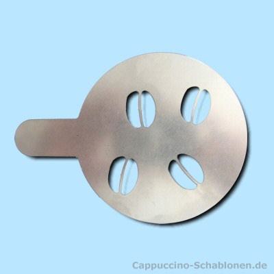 Cappuccino Schablone Kaffeebohnen
