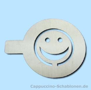 Cappuccino Schablone Smiling Face