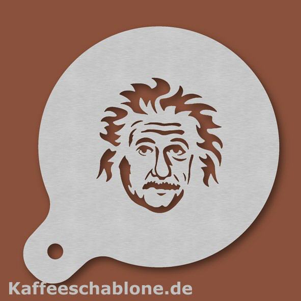 Kaffeeschablone Einstein aus Edelstahl