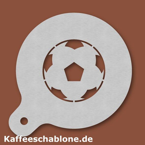 Kaffeeschablone Fu&szlig;ball aus Edelstahl