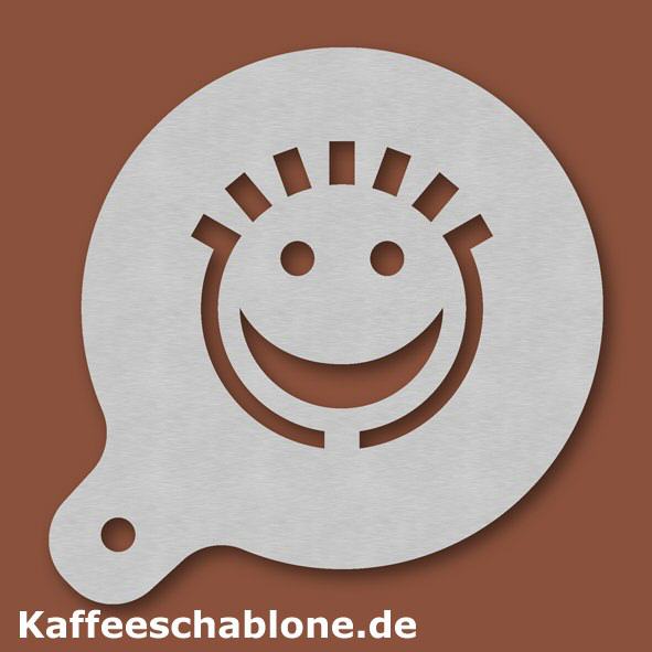 Kaffeeschablone Gesicht aus Edelstahl