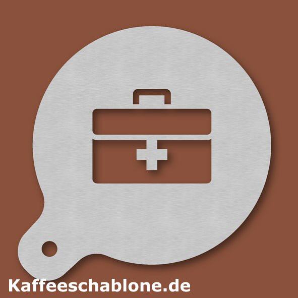 Kaffeeschablone Arztkoffer aus Edelstahl