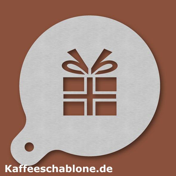 Kaffeeschablone Geschenkp&auml;ckchen aus Edelstahl