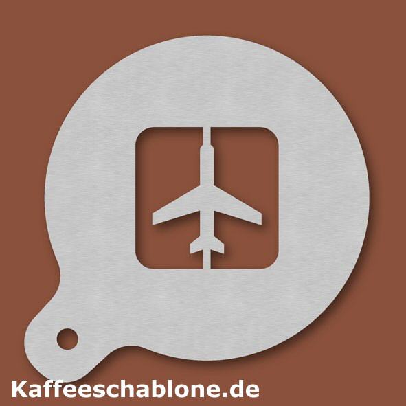 Kaffeeschablone Flugzeug aus Edelstahl