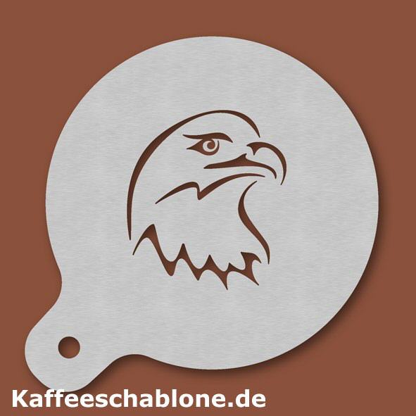 Kaffeeschablone Adler aus Edelstahl