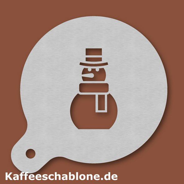 Kaffeeschablone Schneemann aus Edelstahl