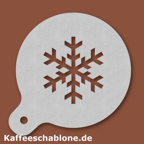 Kaffeeschablone Schneeflocke aus Edelstahl