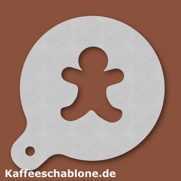 Kaffeeschablone Lebkuchenmann aus Edelstahl