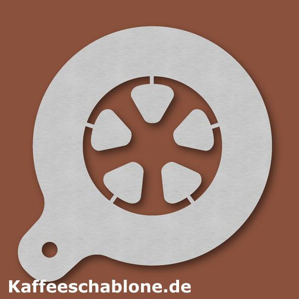 Kaffeeschablone Filmrolle aus Edelstahl