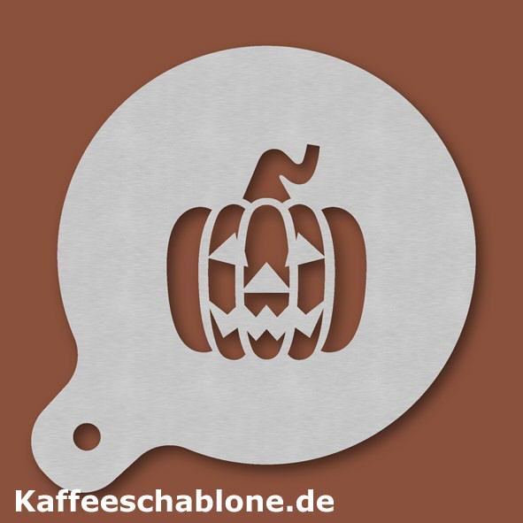 Kaffeeschablone K&uuml;rbiskopf aus Edelstahl
