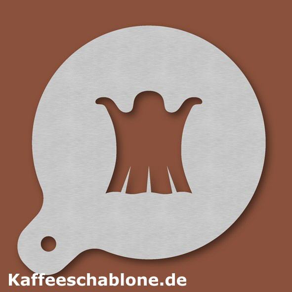 Kaffeeschablone Gespenst aus Edelstahl