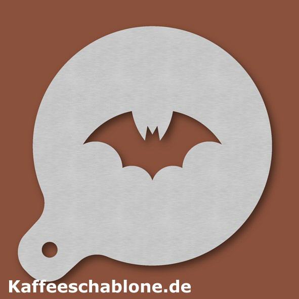 Kaffeeschablone Fledermaus aus Edelstahl
