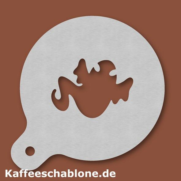 Kaffeeschablone Geist aus Edelstahl