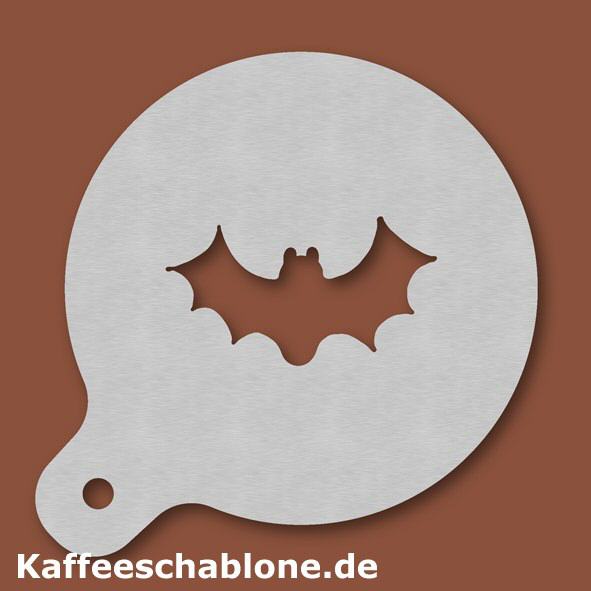 Kaffeeschablone Fledermaus aus Edelstahl