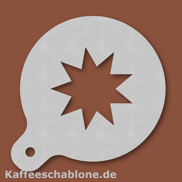 Kaffeeschablone Stern aus Edelstahl
