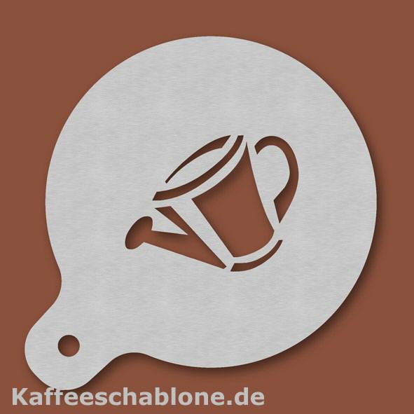 Kaffeeschablone Gie&szlig;kanne aus Edelstahl