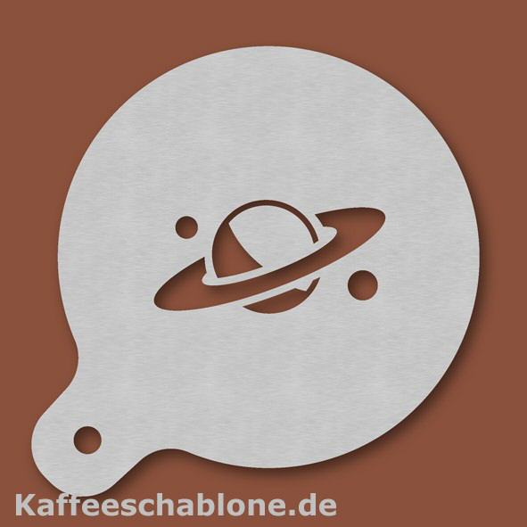 Kaffeeschablone Planet aus Edelstahl