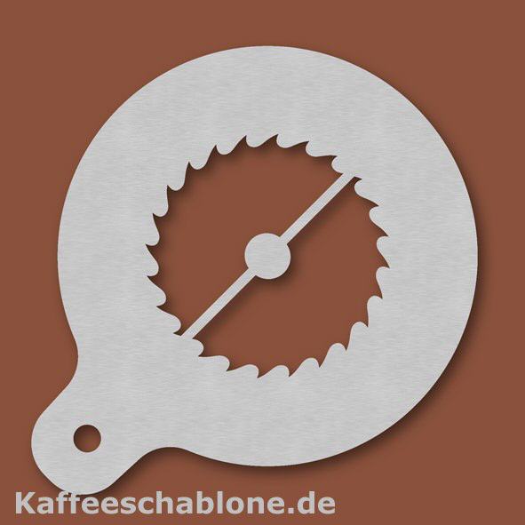 Kaffeeschablone S&auml;geblatt aus Edelstahl