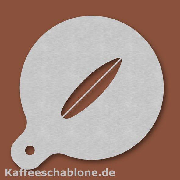 Kaffeeschablone Surfbrett aus Edelstahl