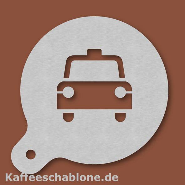 Kaffeeschablone Taxi aus Edelstahl