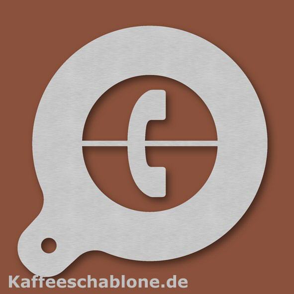 Kaffeeschablone Telefonh&ouml;rer aus Edelstahl