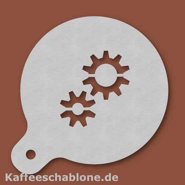 Kaffeeschablone Zahnr&auml;der aus Edelstahl