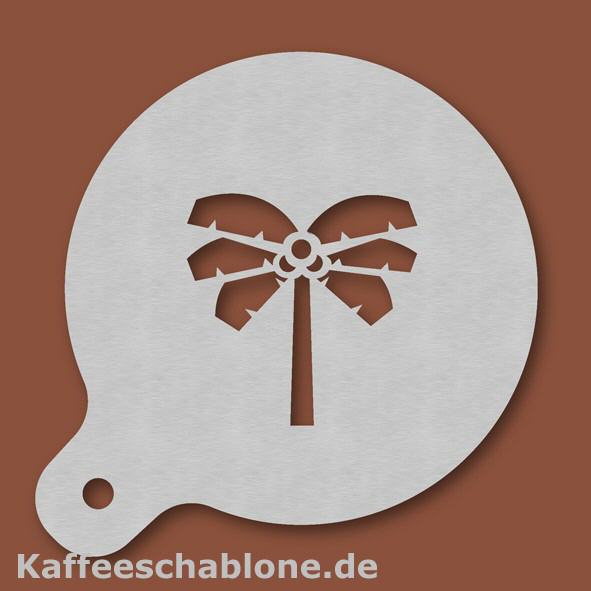 Kaffeeschablone Palme aus Edelstahl