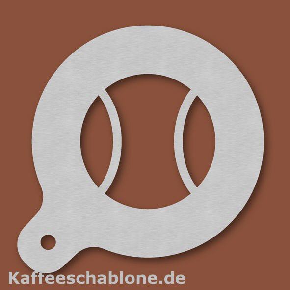 Kaffeeschablone Tennisball aus Edelstahl