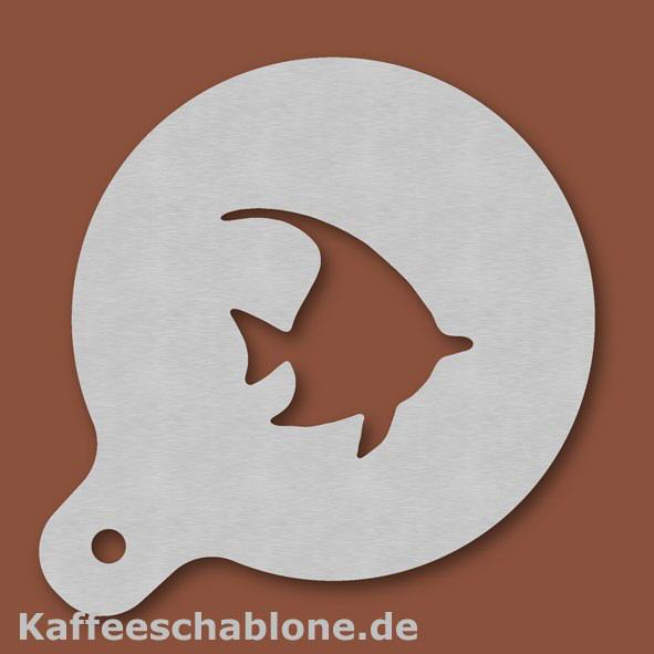 Kaffeeschablone Fisch aus Edelstahl