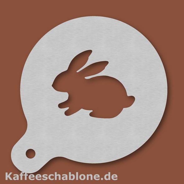 Kaffeeschablone Hase aus Edelstahl