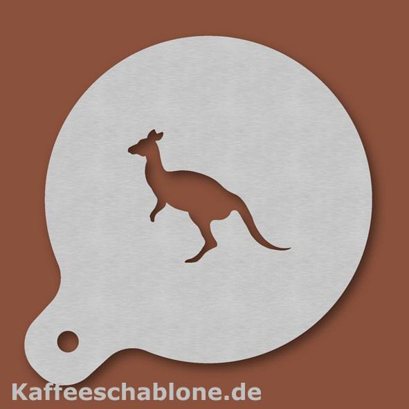 Kaffeeschablone K&auml;nguru aus Edelstahl