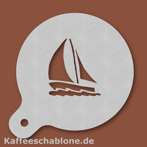 Kaffeeschablone Segelschiff aus Edelstahl