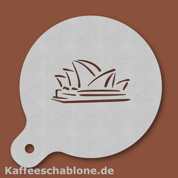 Kaffeeschablone Sydney Oper aus Edelstahl
