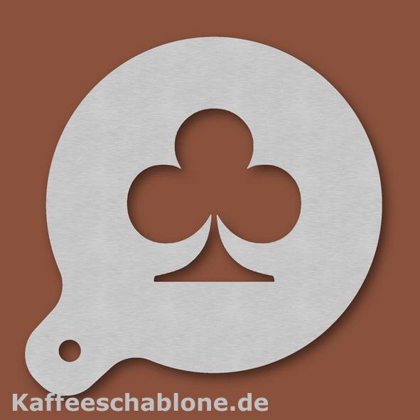 Kaffeeschablone Spielkarte Kreuz aus Edelstahl