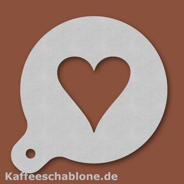 Kaffeeschablone Spielkarte Herz aus Edelstahl