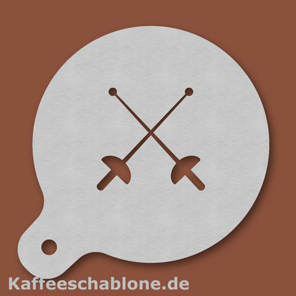 Kaffeeschablone Fechter aus Edelstahl