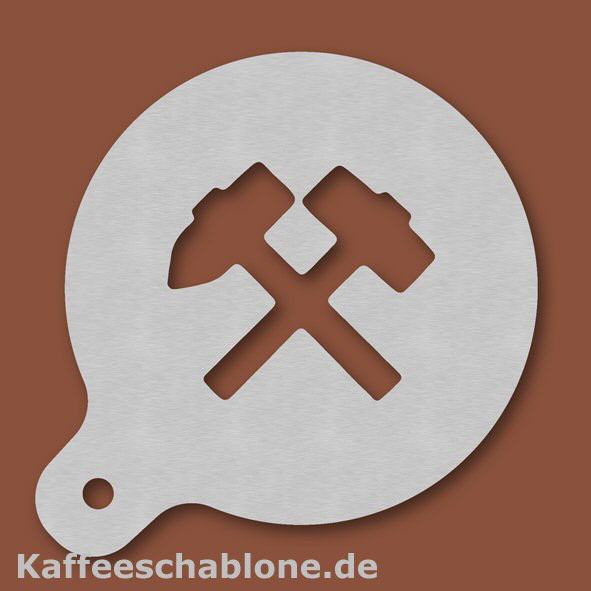 Kaffeeschablone Bergarbeiter aus Edelstahl