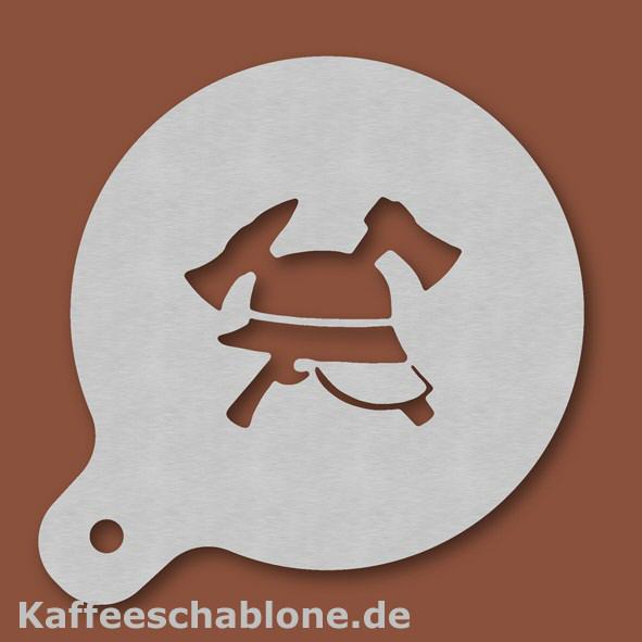 Kaffeeschablone Feuerwehr aus Edelstahl