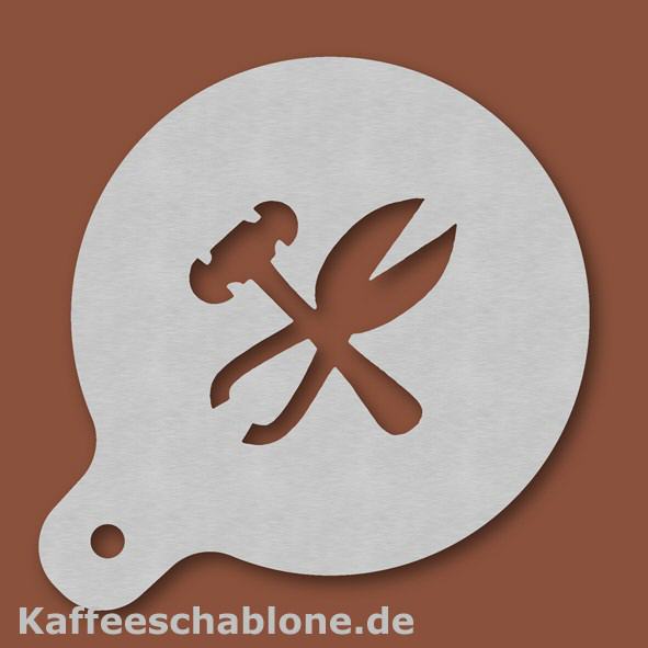 Kaffeeschablone Klempner aus Edelstahl