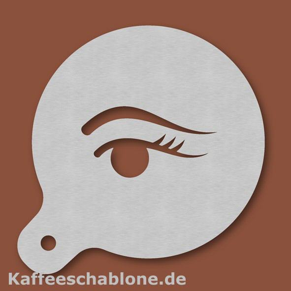 Kaffeeschablone Auge aus Edelstahl