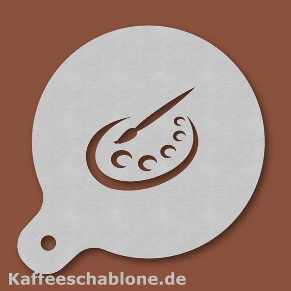 Kaffeeschablone K&uuml;nstler aus Edelstahl