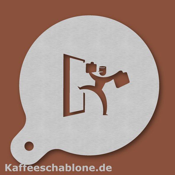 Kaffeeschablone Koffertr&auml;ger aus Edelstahl