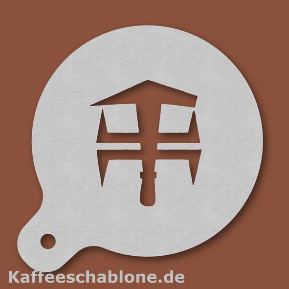 Kaffeeschablone Maurer aus Edelstahl