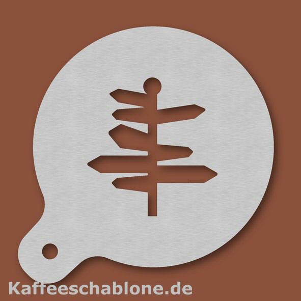 Kaffeeschablone Schilder aus Edelstahl