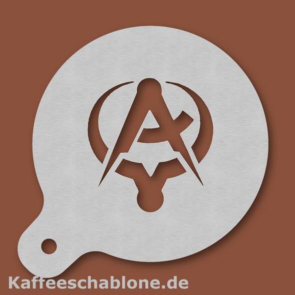 Kaffeeschablone Steinmetz aus Edelstahl