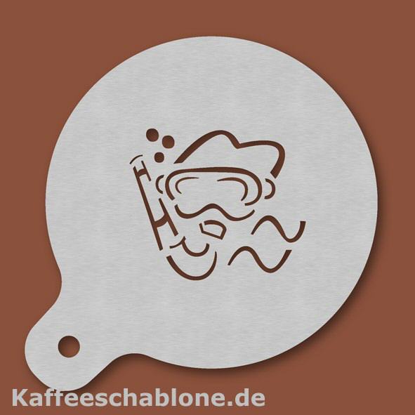 Kaffeeschablone Taucher aus Edelstahl