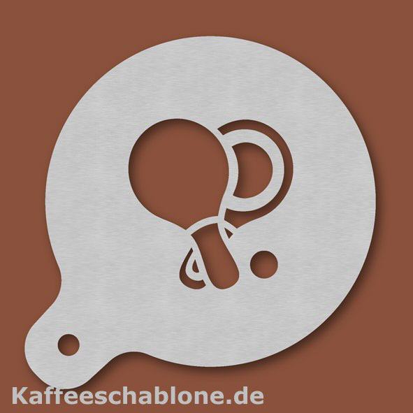 Kaffeeschablone Tischtennis aus Edelstahl