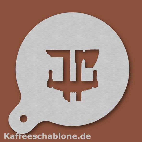 Kaffeeschablone Zimmermann aus Edelstahl