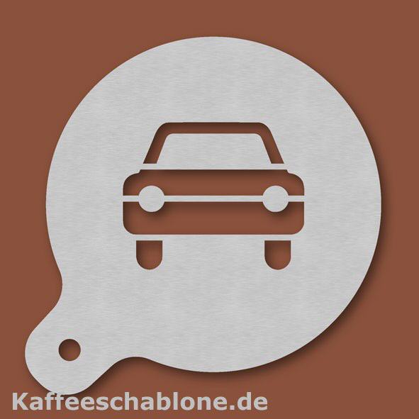 Kaffeeschablone Auto aus Edelstahl