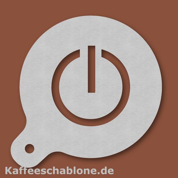 Kaffeeschablone Power aus Edelstahl